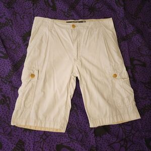 Men's Cargo White Shorts Size 36